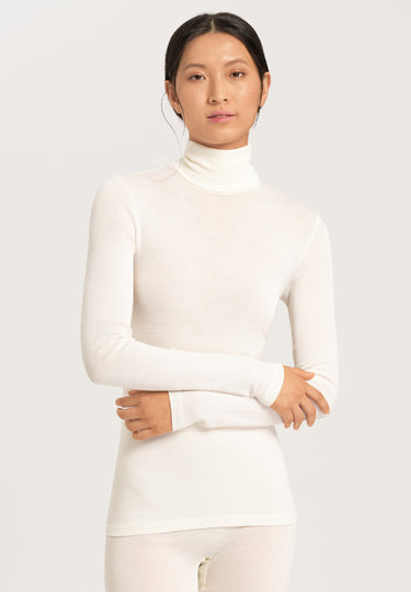 71423 Woolen Silk W Turtleneck Shirt - 795 Cygne